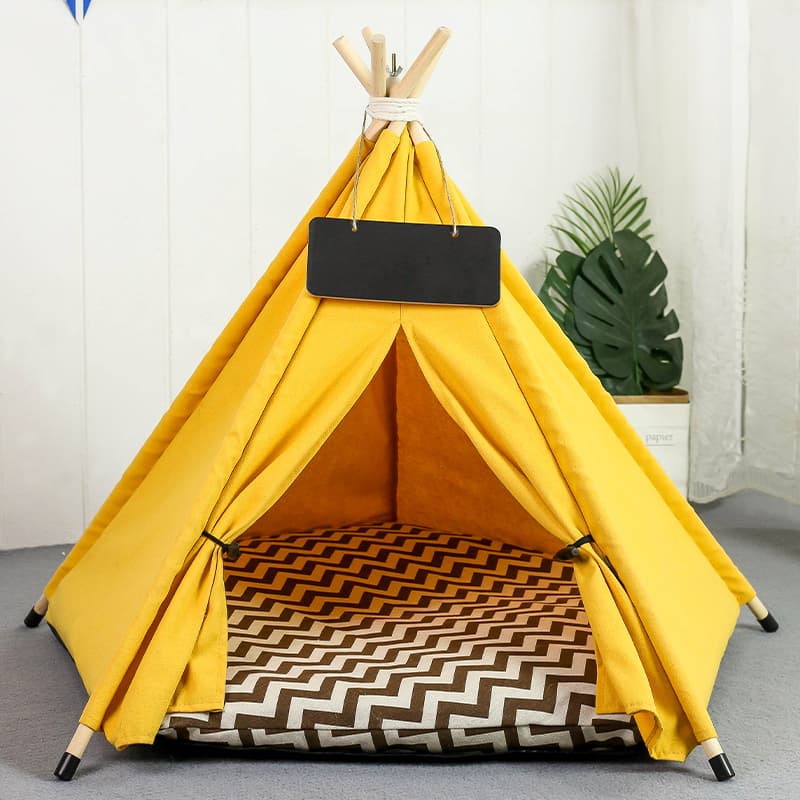 Linen Pet Teepee Tent